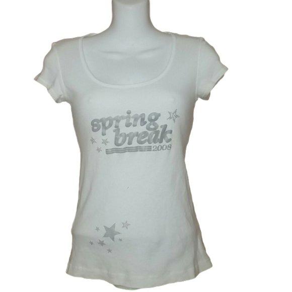 Victorias Secret Spring Break 2008 White T Shirt L - Picture 8 of 8